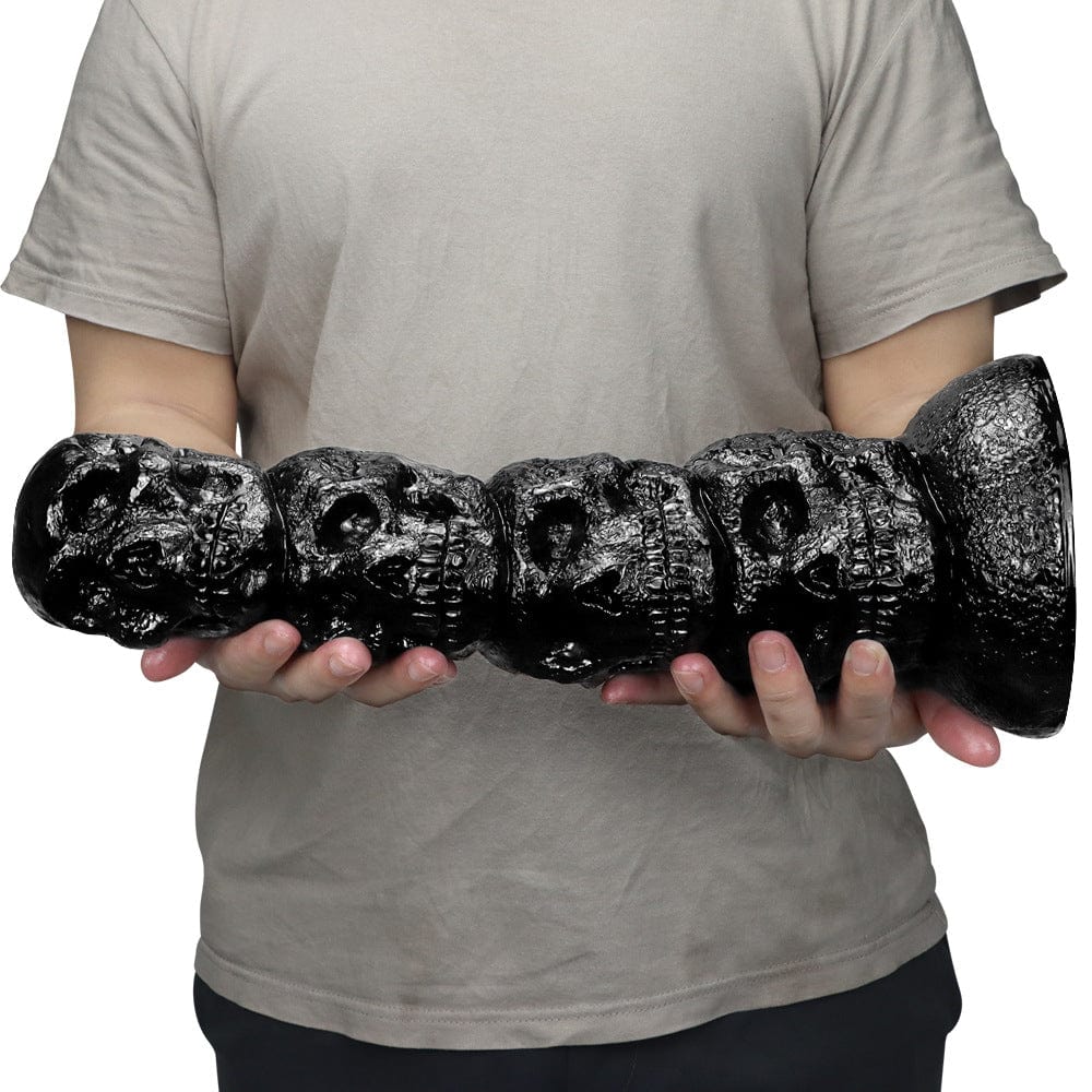 Consolador gigante con tapón anal de calavera de 12,3 pulgadas