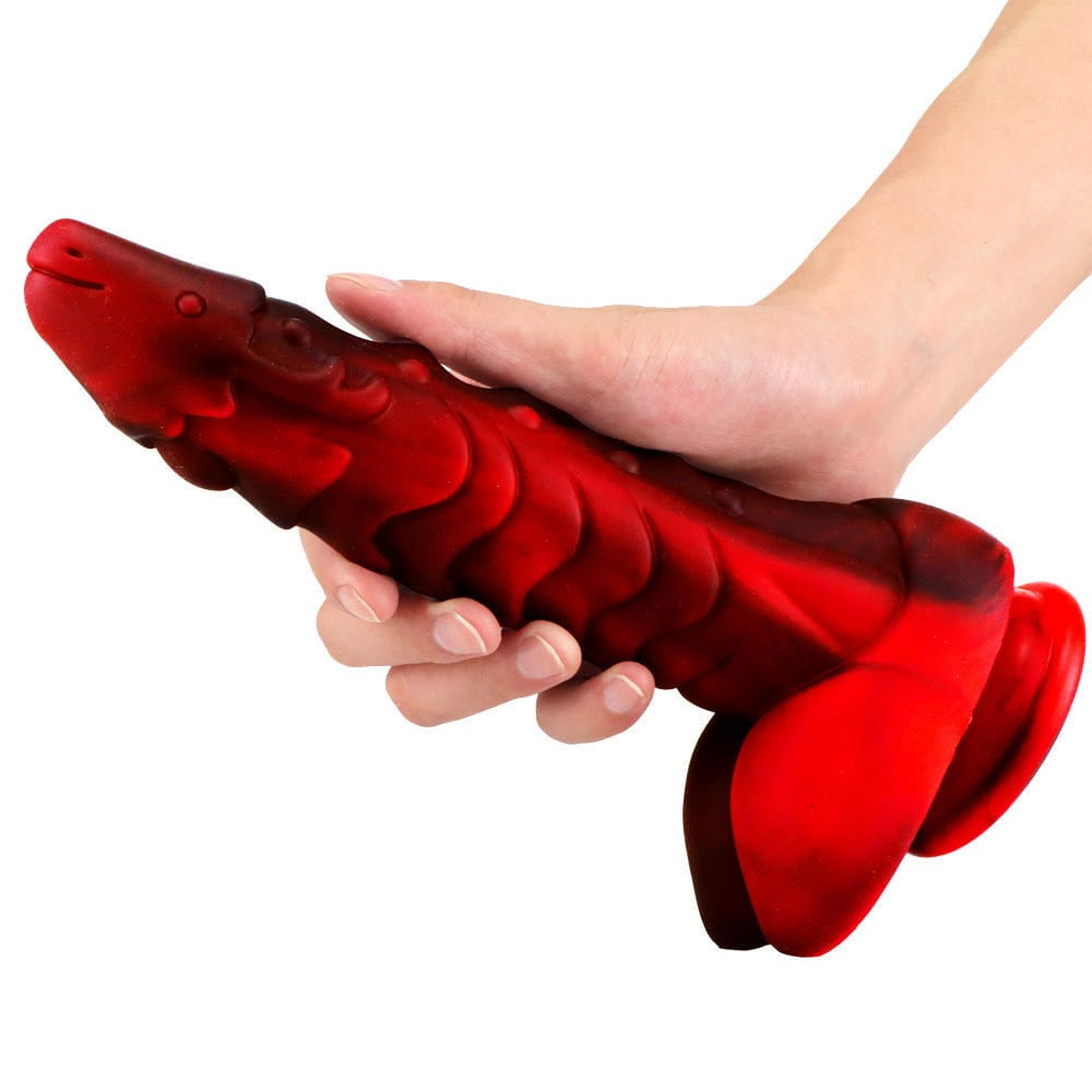 Consolador artificial de silicona suave de colores mixtos con grifo