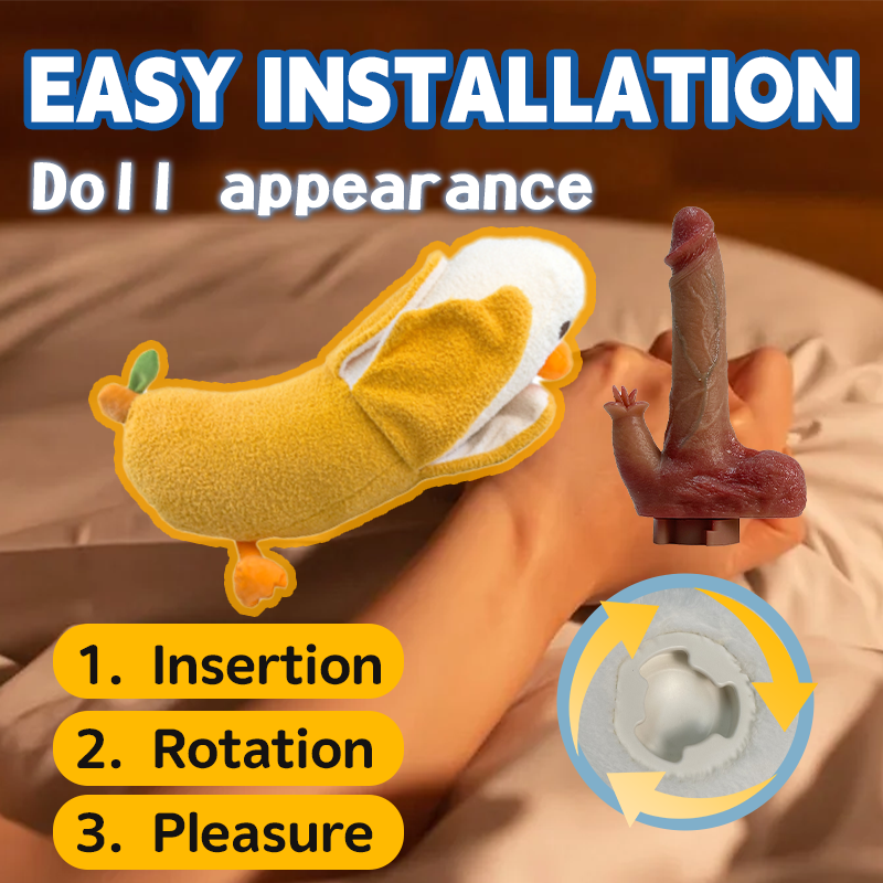 Máquina de consolador de peluche, juguete sexual con control remoto para lamer y empujar.