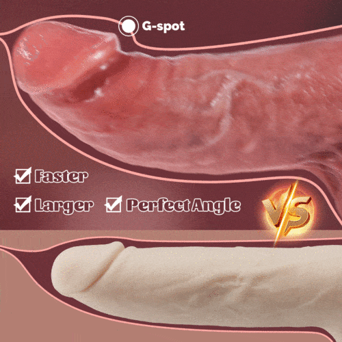 Consolador anal realista Derek Curved Glans con lubricante gratuito, estimulación de los puntos P y G, calentamiento y vibración.