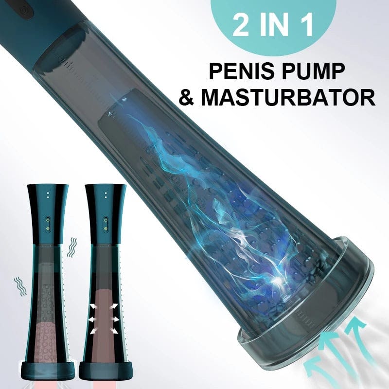 Penis Enlargement Extend Pump Water Massage Cup Male Masturbation