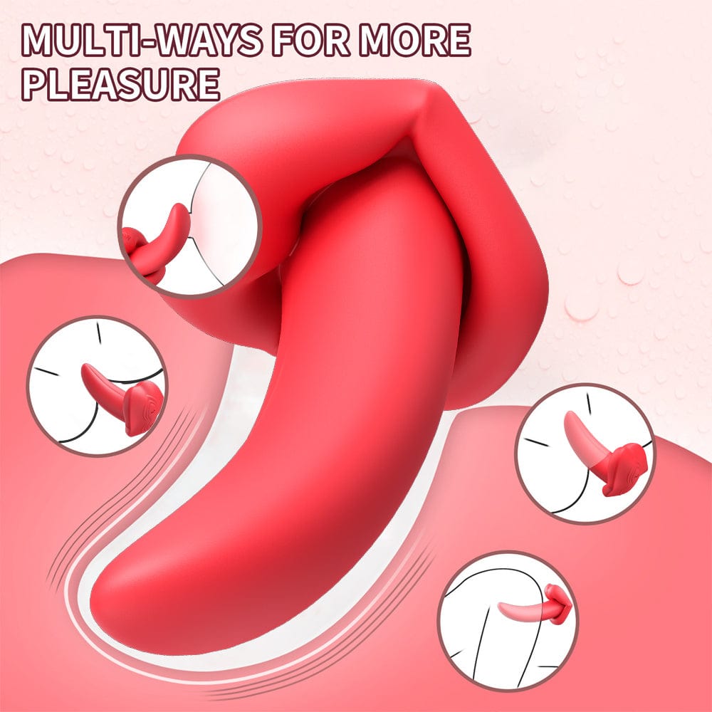 Honey Tongue 5th Generation Wireless Remote Control Vibrator Simulated Lips and Tongue 10 Frequency Vibration Wearable Vibrator