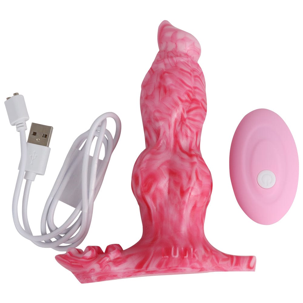Consolador vibrador con control remoto para estimular el clítoris y el tapón anal