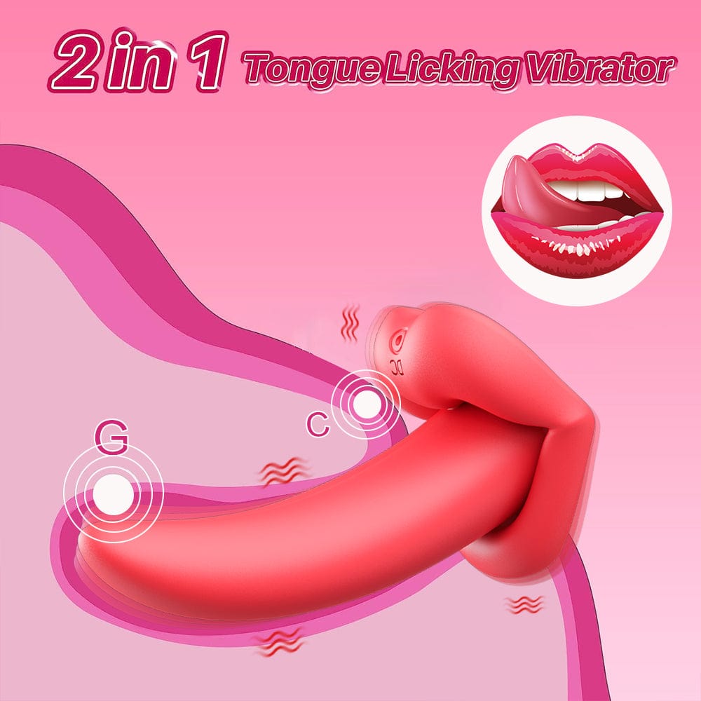 Honey Tongue 5th Generation Wireless Remote Control Vibrator Simulated Lips and Tongue 10 Frequency Vibration Wearable Vibrator