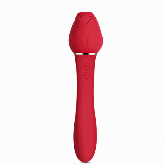 Rozo Suĉanta G-Punkto Vibrilo Klitora Suĉigilo Cica Dildo Kuniklo