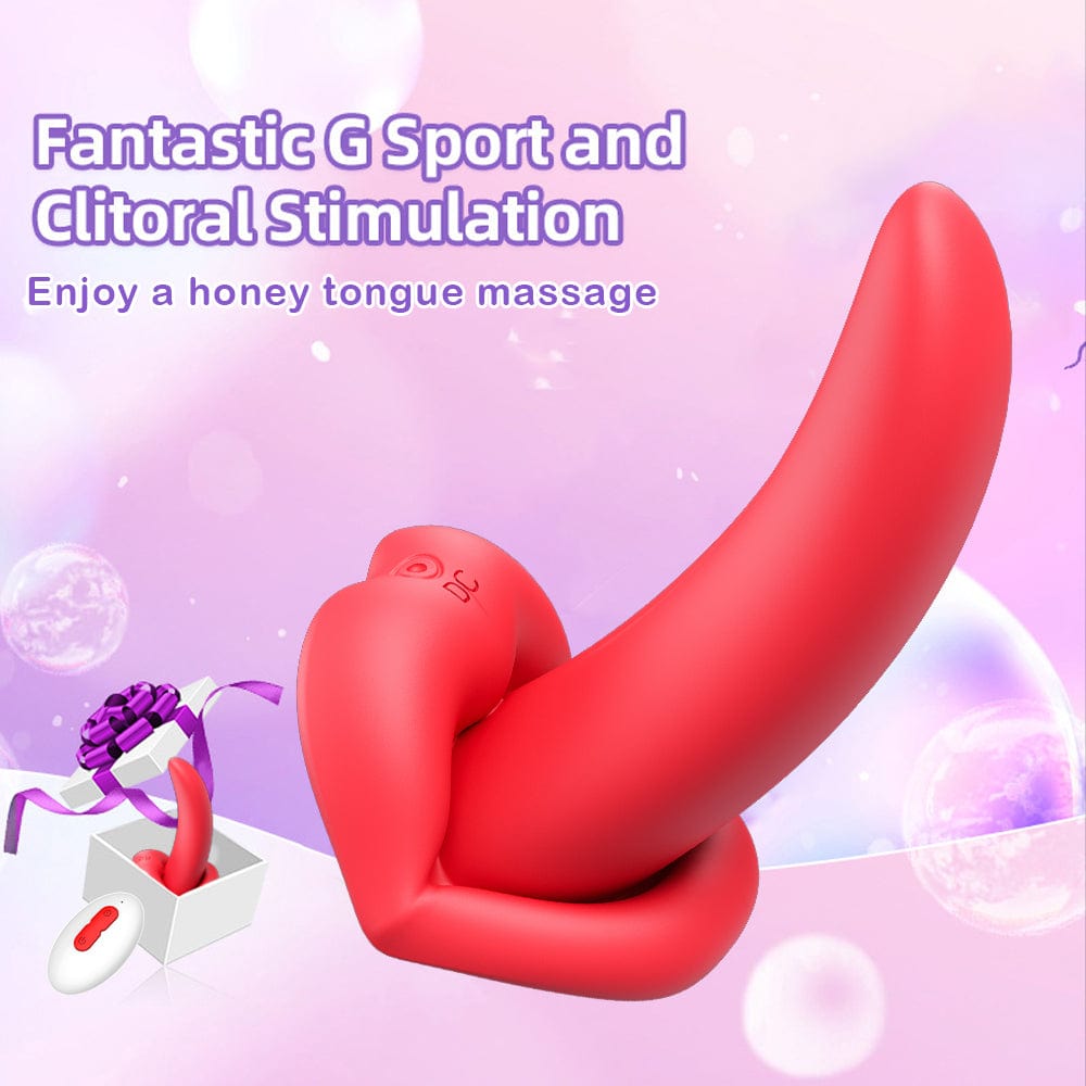 Honey Tongue 5th Generation Wireless Remote Control Vibrator Simulated Lips and Tongue 10 Frequency Vibration Wearable Vibrator
