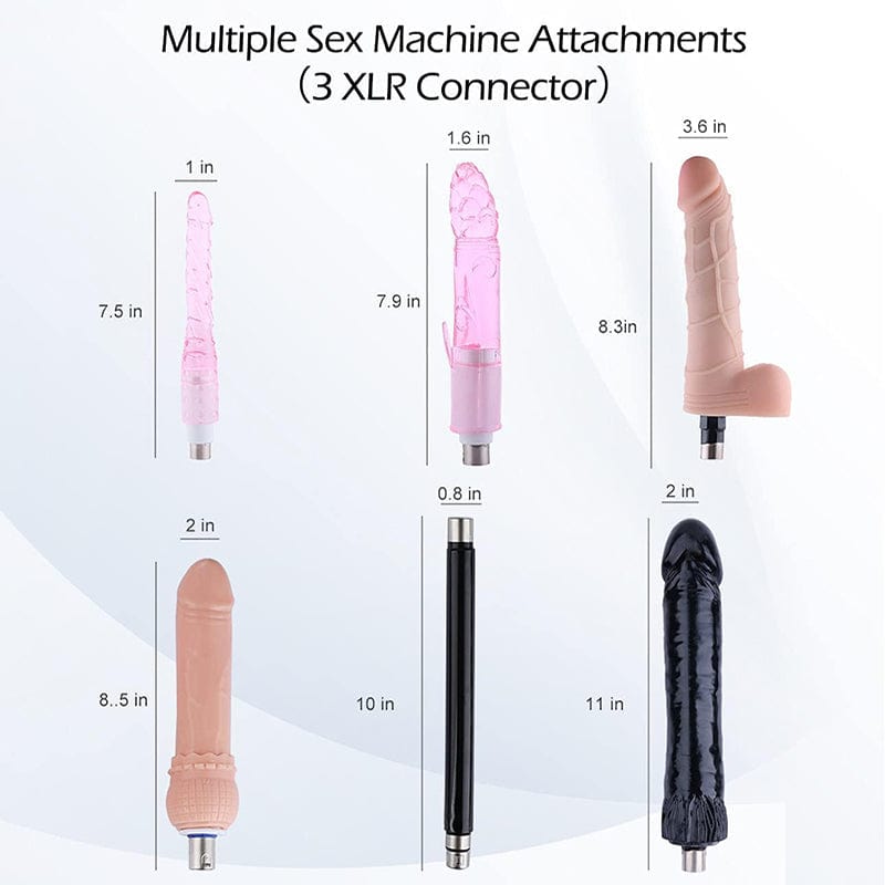 Máquina sexual automática con dispositivo de empuje y pistola con 6 accesorios