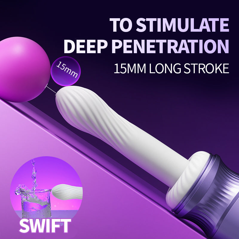 Pure Moon 7 Thrusting Heating Dildo Machine G Spot Vibrator With APP Control