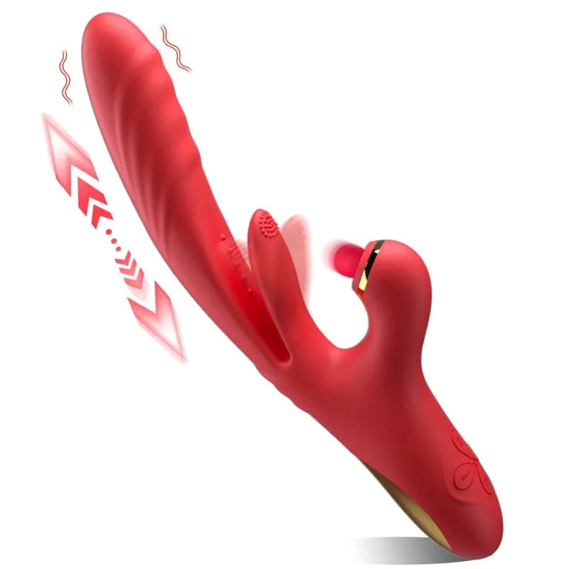 5 IN 1 Thrusting Vibrator with Licking, Warming & Clit Tapping