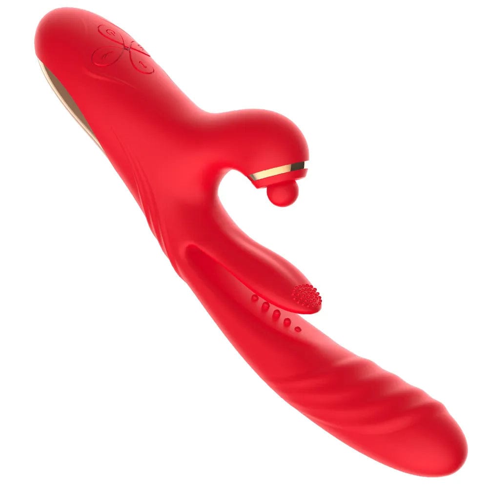 5 IN 1 Thrusting Vibrator with Licking, Warming & Clit Tapping
