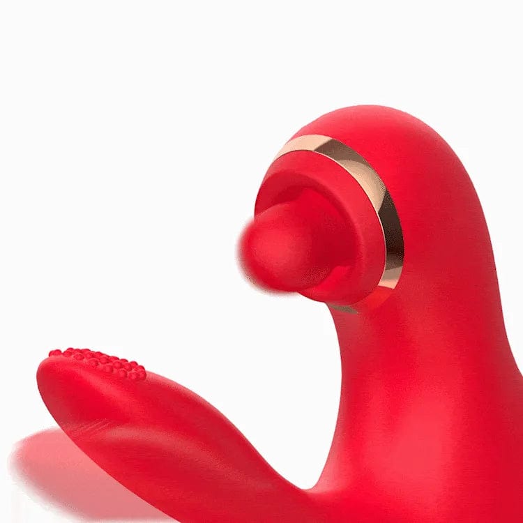 5 IN 1 Thrusting Vibrator with Licking, Warming & Clit Tapping