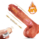 3-in-1 Thrusting 5 Vibrations 42 ¡æ Heating Realistic Non-sticky Blush Dildo 9 Inch