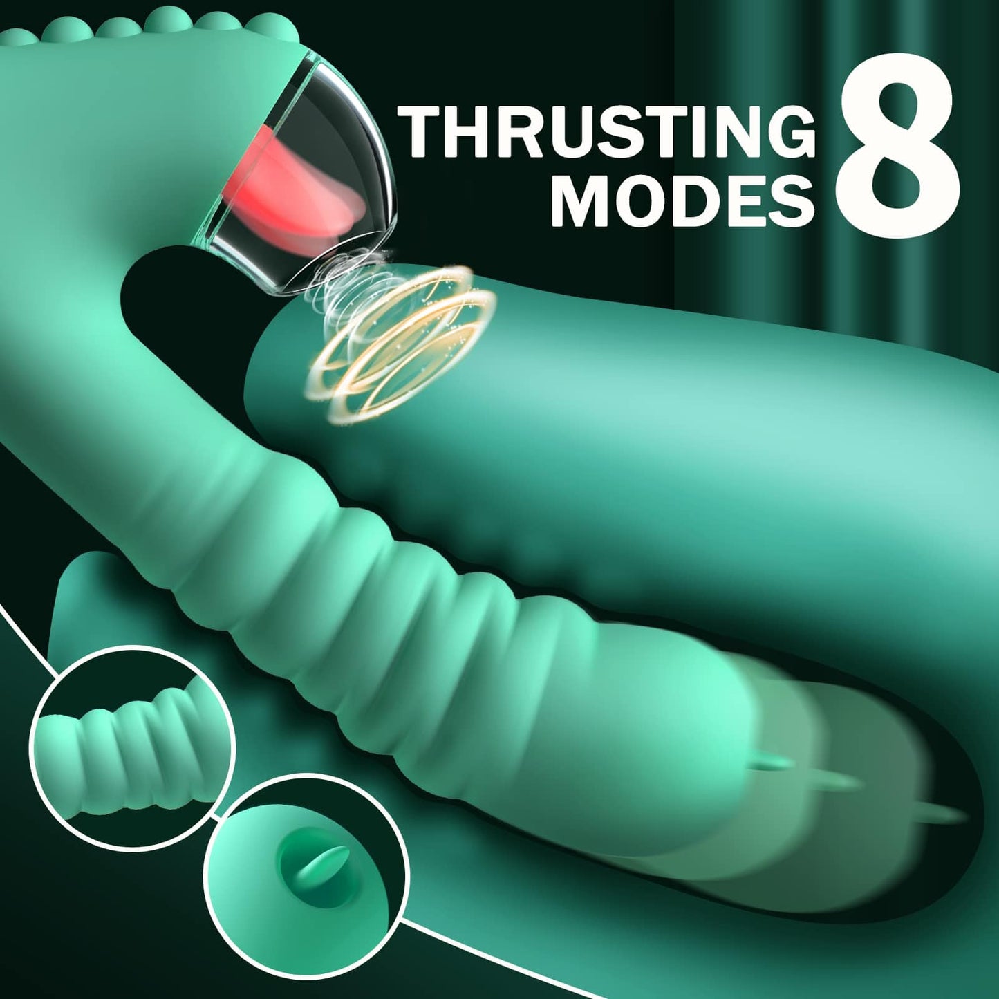 Small Dinosaur Vibrator - Multi-frequency Telescopic Tongue Sucking Clit Stimulation Vibrator