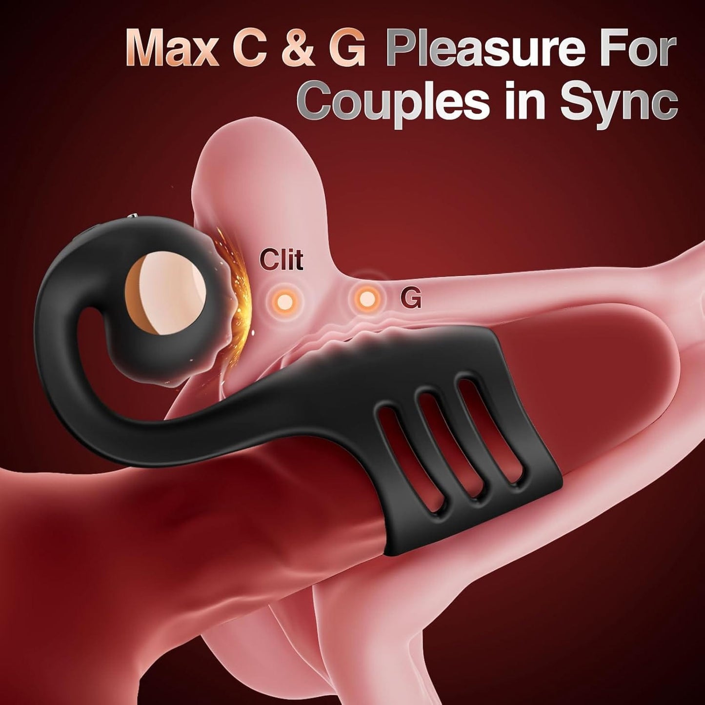 4 in 1 Penis Sleeve Ring Vibrator with Snail-Shaped Clit Stimulator