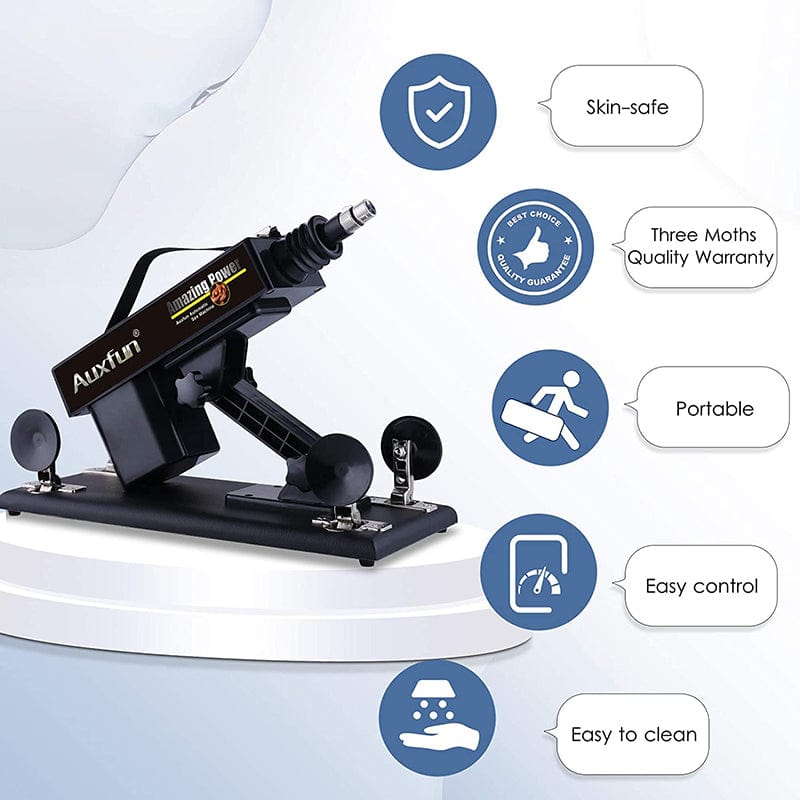 Máquina sexual automática con dispositivo de empuje y pistola con 6 accesorios