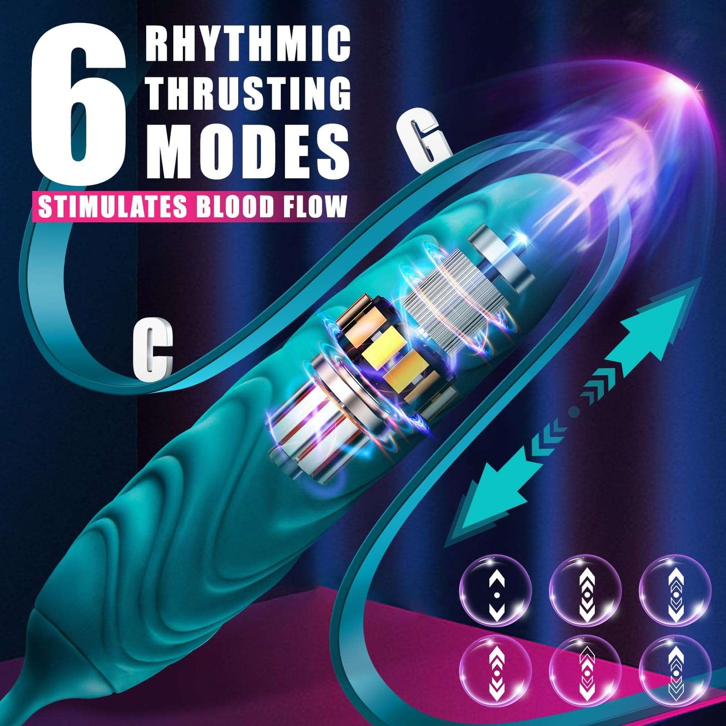 Big Mouth 3in1 Rose shaped Vibrator With 9 Tongue Licking & 6 Thrusting G Spot Dildo