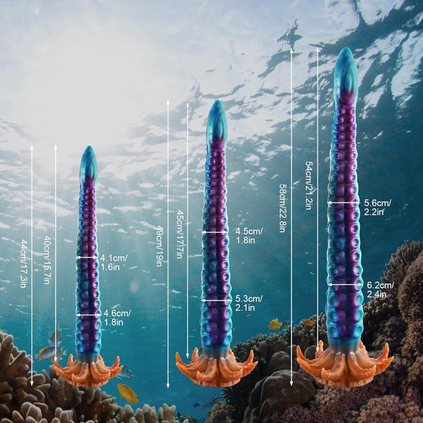 Realistic Tentacle Huge Fantasy Dildo Silicone Anal Dilator