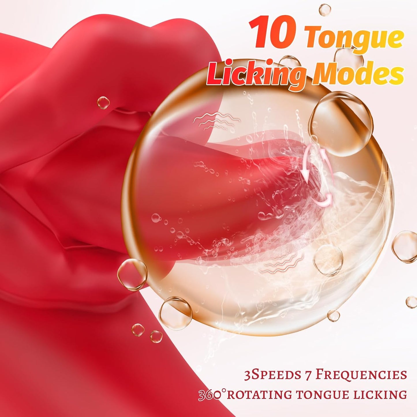 Angel Kiss 4 en 1 Rotacianta Lango-Leka Vibranta G-Punkta Dildo-Vibrilo
