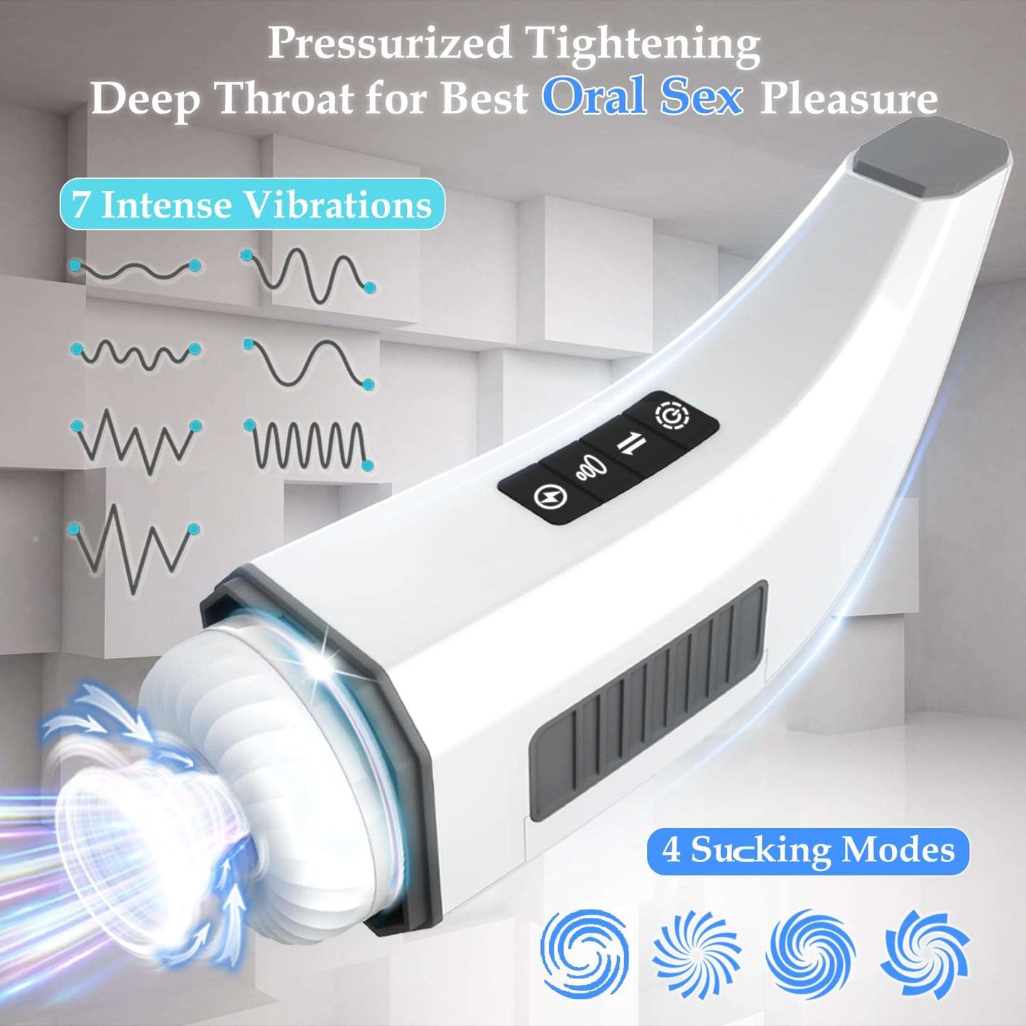 007-Ⅲ Penis 4D Clip Suction Smart Real Voice Tongue Lick Male Masturbator Cup