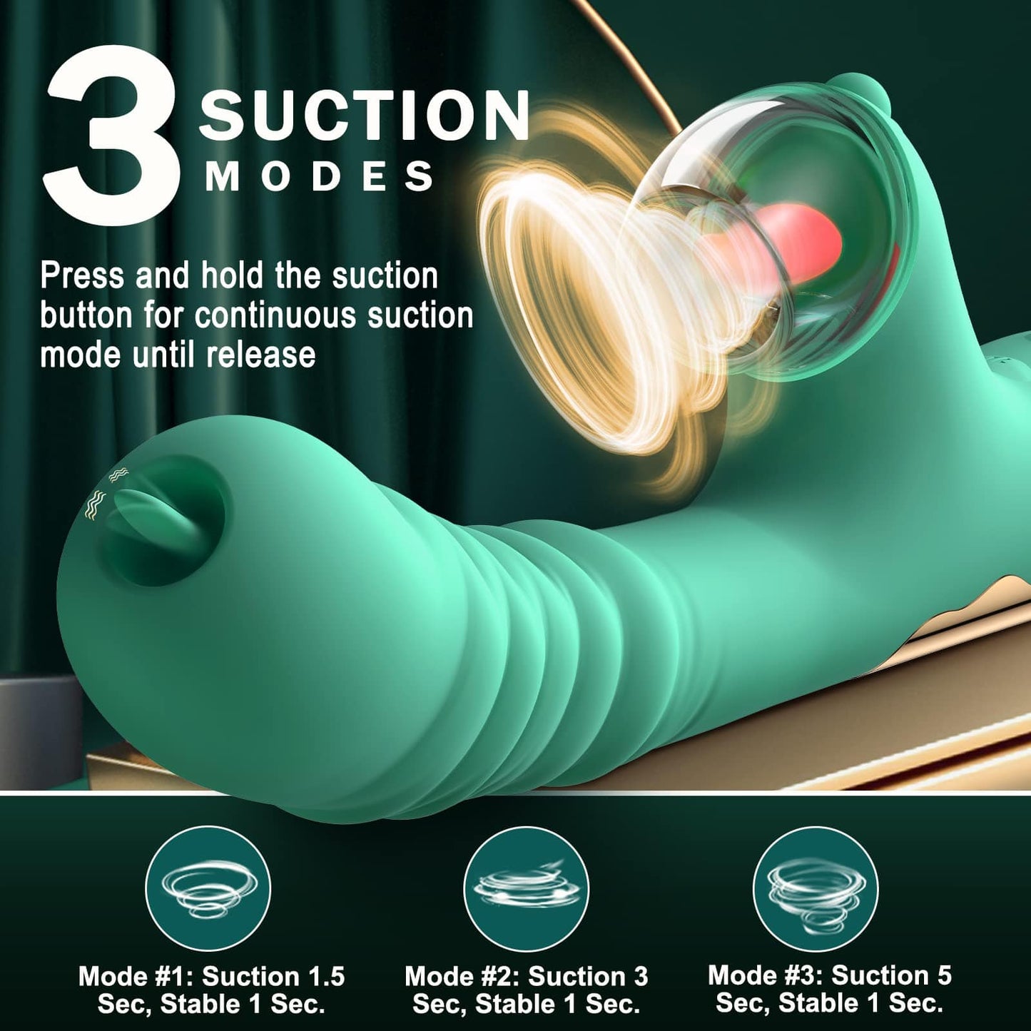 Small Dinosaur Vibrator - Multi-frequency Telescopic Tongue Sucking Clit Stimulation Vibrator