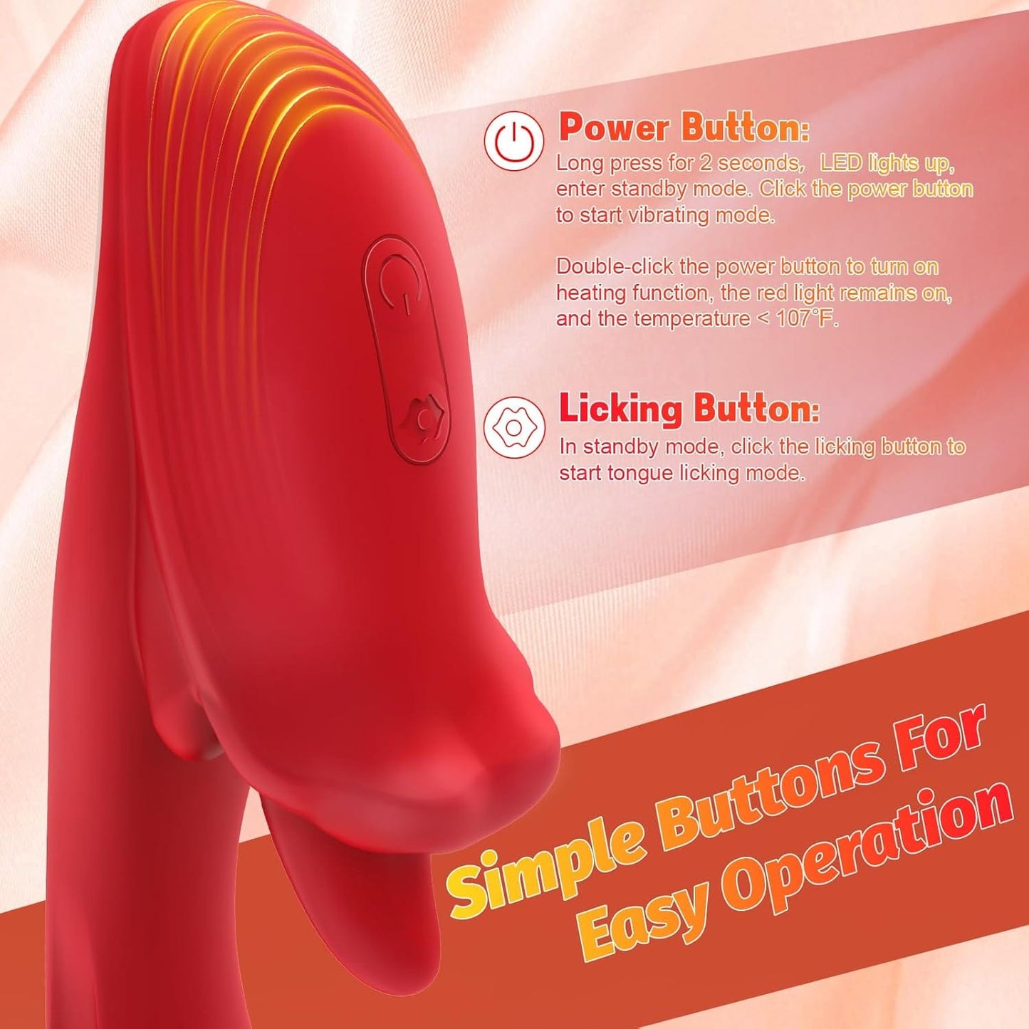 Angel Kiss 4 en 1 Rotacianta Lango-Leka Vibranta G-Punkta Dildo-Vibrilo