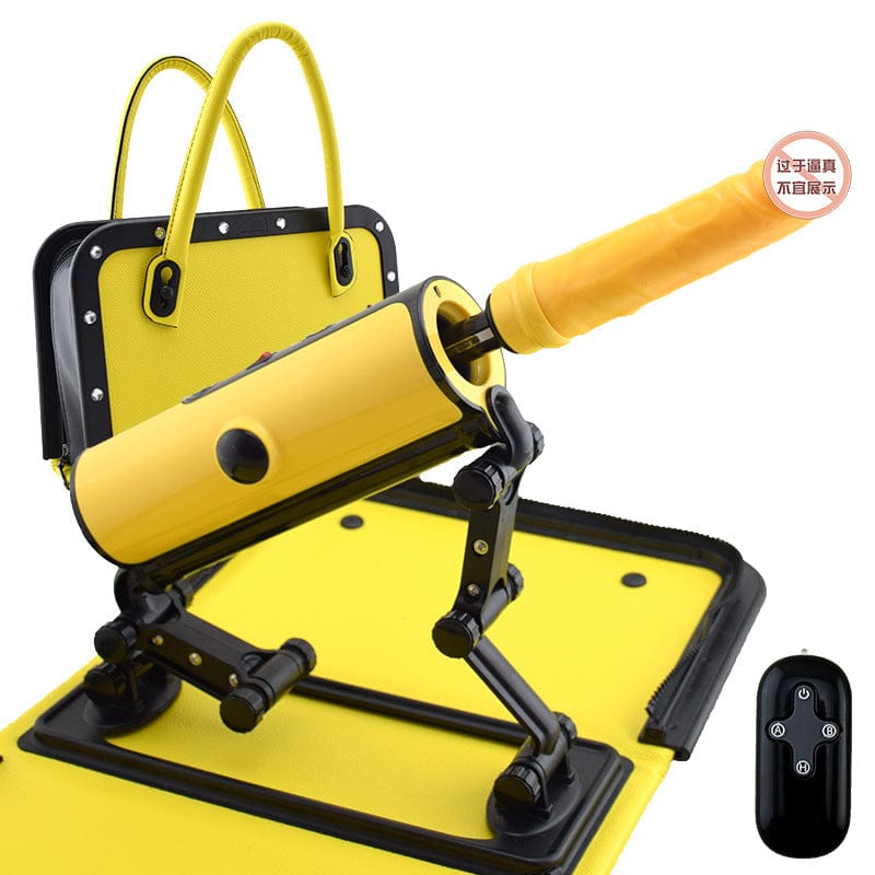 Leather Bag Machine X5x7 Sex Machine Masturbation Pumping Gun With Dildos