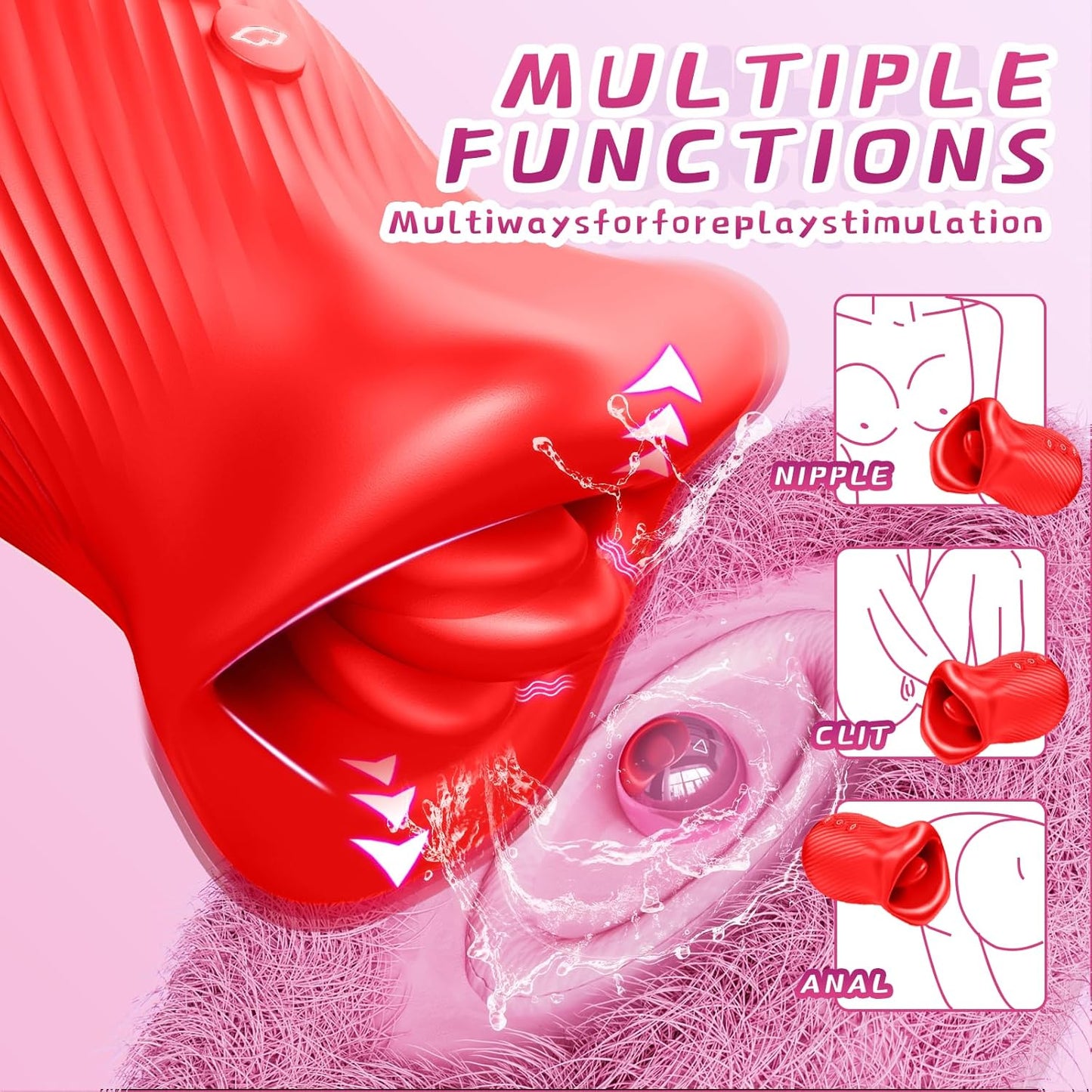 Omysky Rose Muncher - Mouth Biting Tongue Licker Clitoral Vibrator