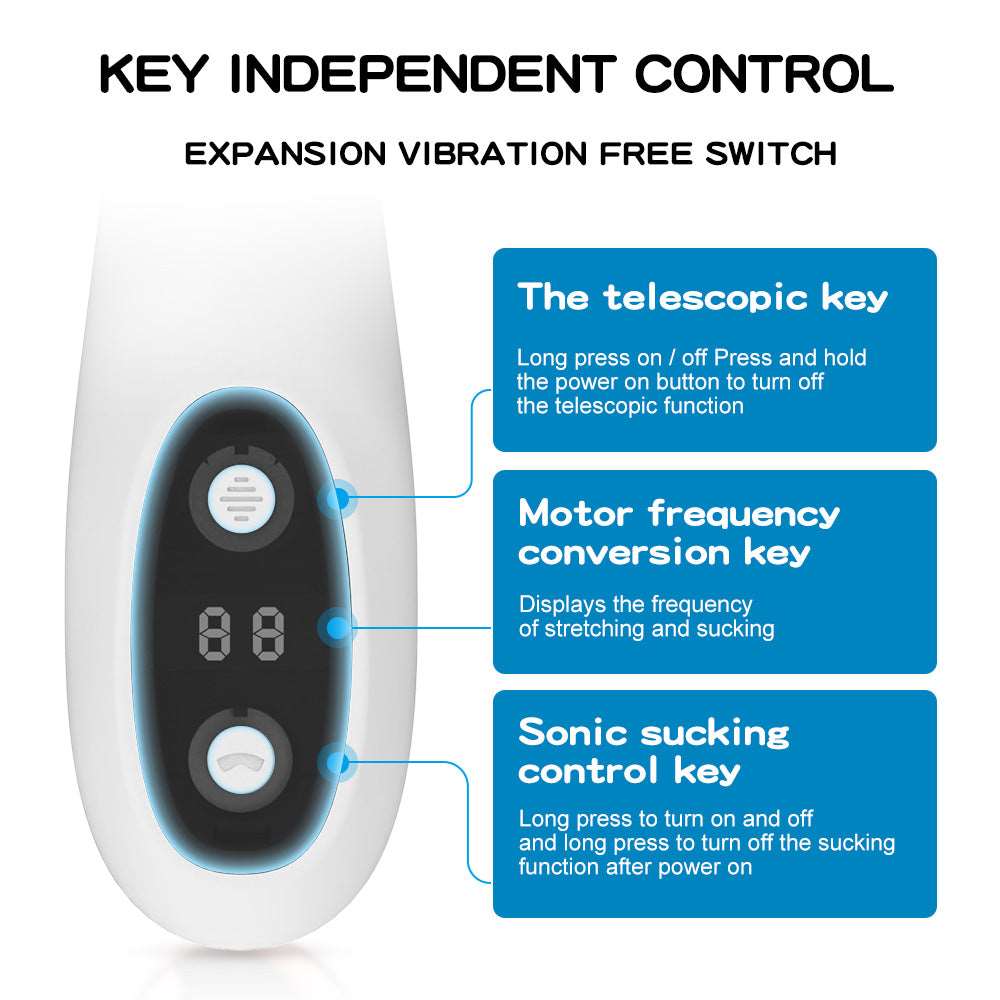 5-Frequency Sucking Stretching and Heating Female Vibrator