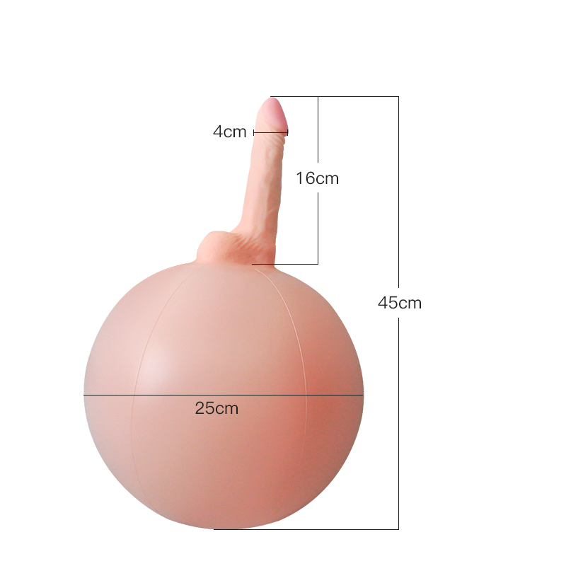 Bola sexual inflable con control remoto y consolador realista vibrador