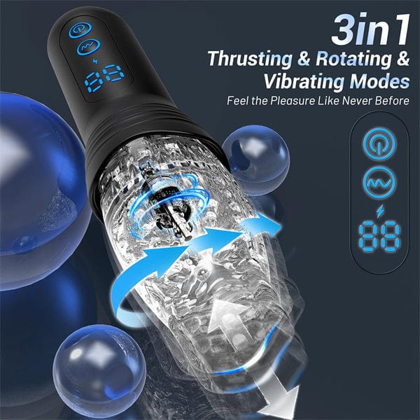 Gawk Gawk 4000 Masturbator Masturbating Electric Sex Toy for Men with 9 Vibration and Telescopic Modes