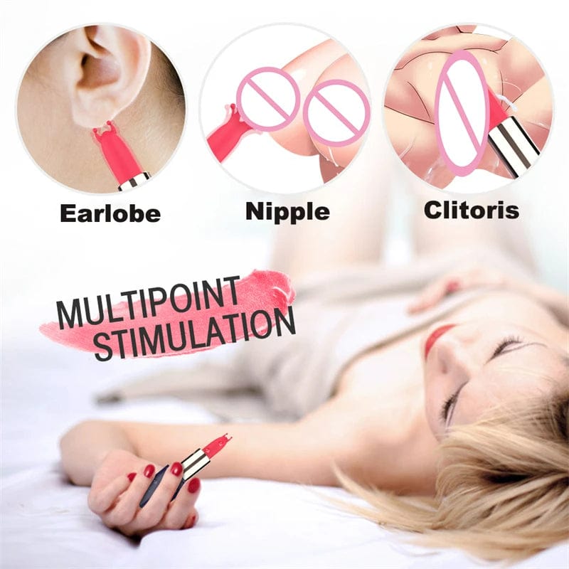 Mini Lipoŝminka Vibrilo Sekreta Kuglo Masturbilo Cica Klitora Stimulilo