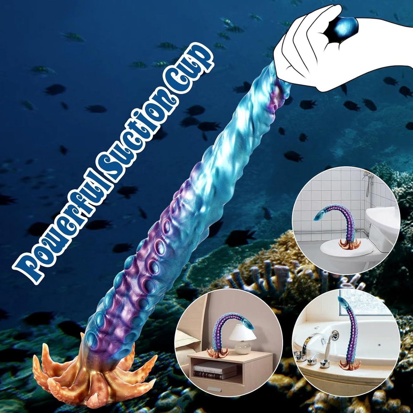 Realistic Tentacle Huge Fantasy Dildo Silicone Anal Dilator