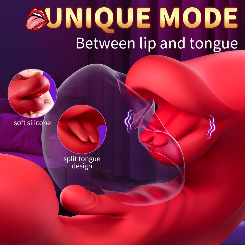 Red Lip Pro Biting Clit Scratching G Spot Vibrator