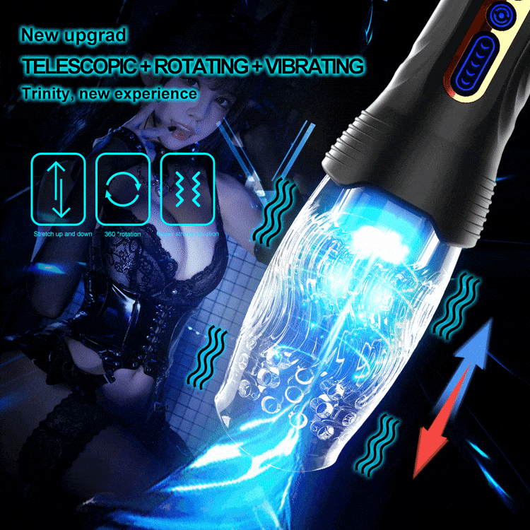 Gawk Gawk 3000 PRO Male Rose Thrusting Rotating And Vibrating Oral Sex Masturbation Cup
