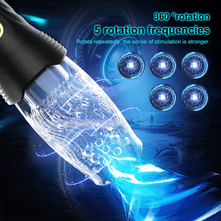 Gawk Gawk 3000 PRO Male Rose Thrusting Rotating And Vibrating Oral Sex Masturbation Cup