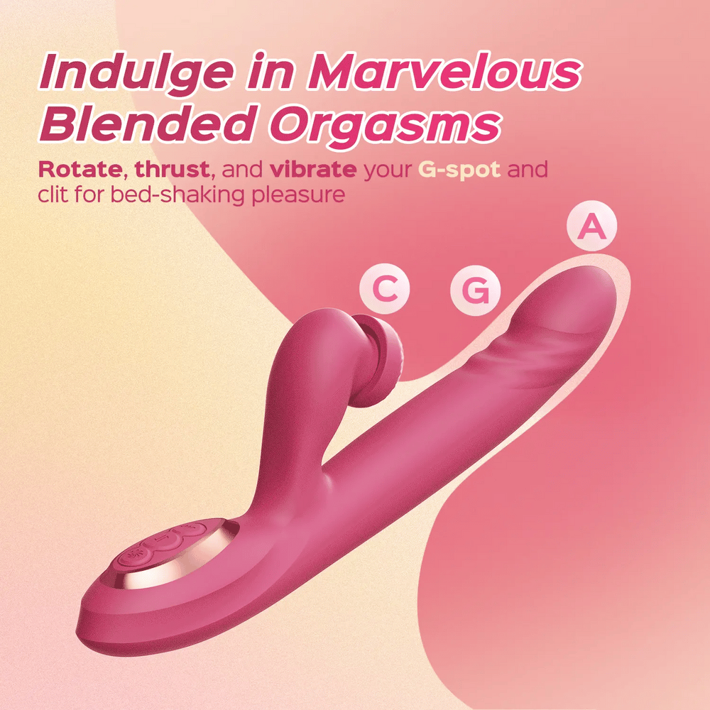 Whirlwind Thrusting G-Spot Rotation Clitoral Vibrator