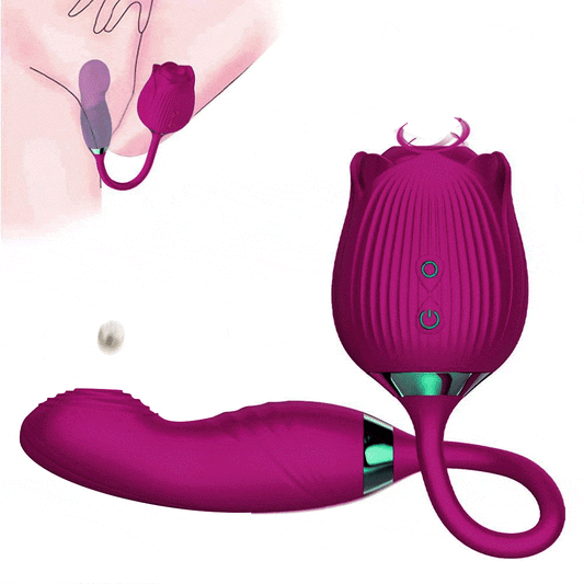 Roza Vibrilo Klitora Stimulilo