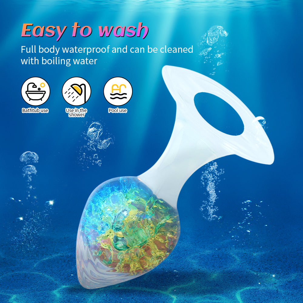 Love-shaped Crystal Wearable Butt Plug for Anal Sex