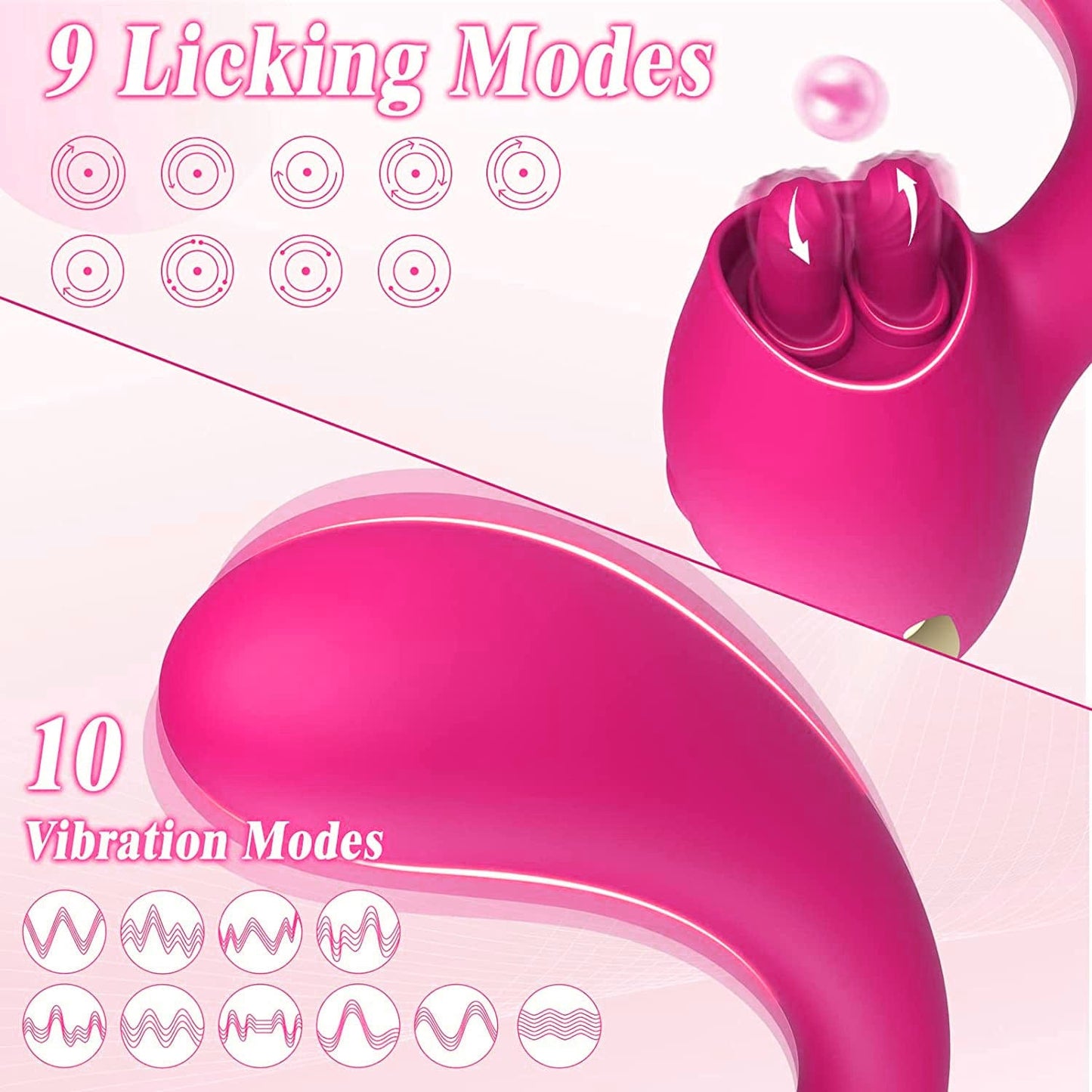 Merlot 2-in-1 Tongue-licking Dildo Vibrator