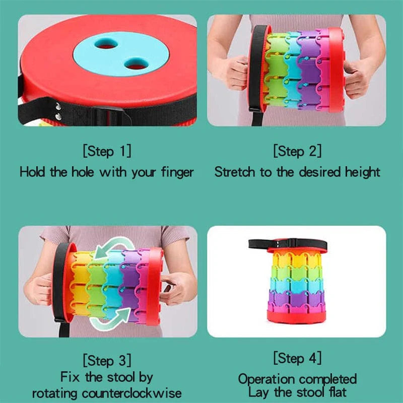 Consolador sexual TOYHEERG Rainbow Telescopic Chair para estimulación al aire libre
