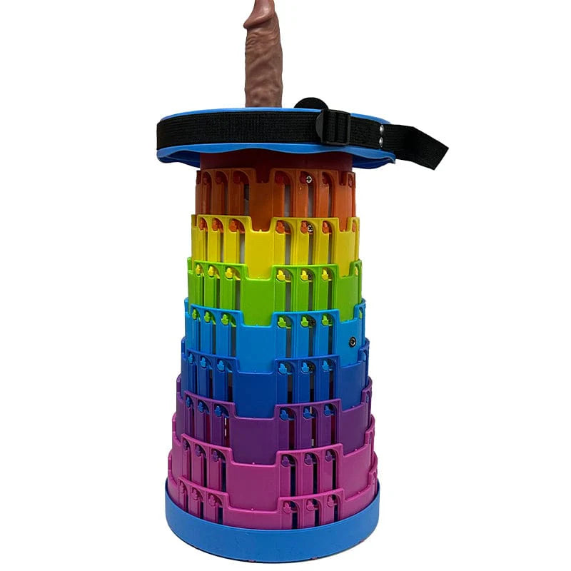 Consolador sexual TOYHEERG Rainbow Telescopic Chair para estimulación al aire libre