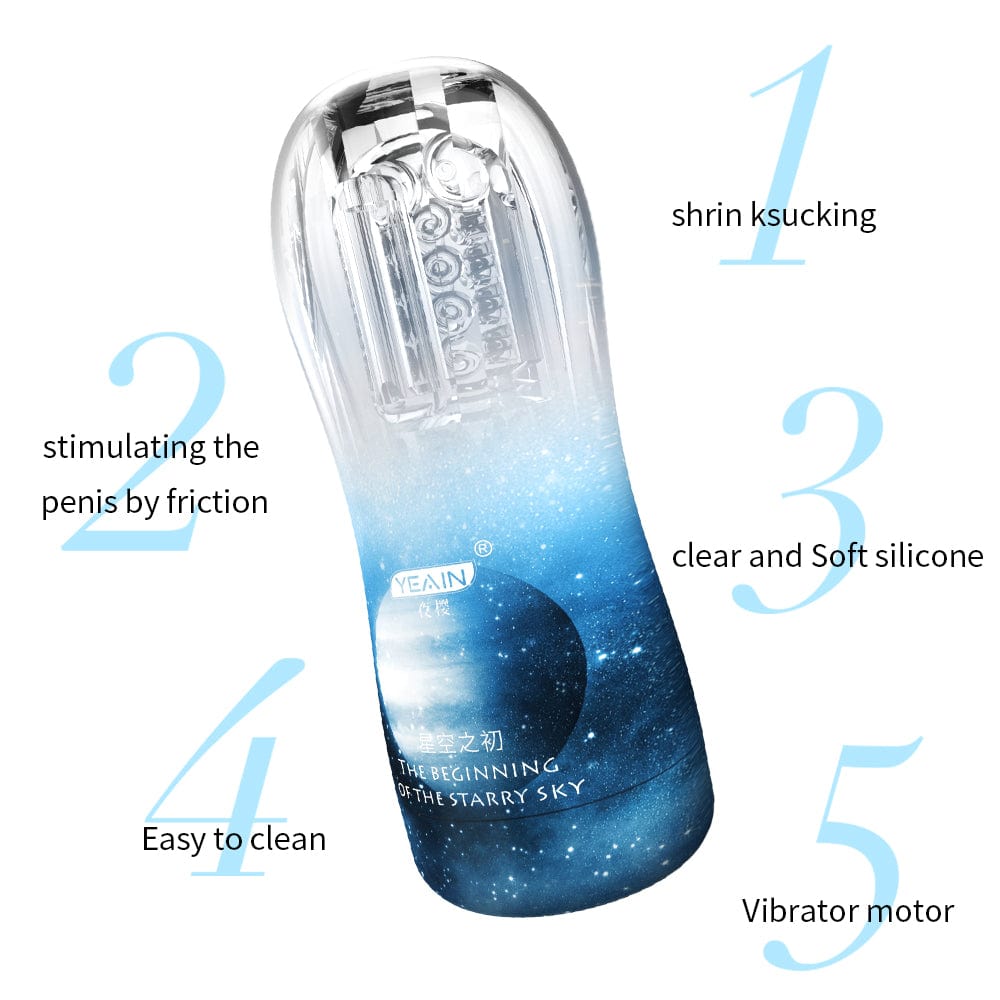 Ransparent Sucking Vibrating Airplane Cup Automatic Male Trainer