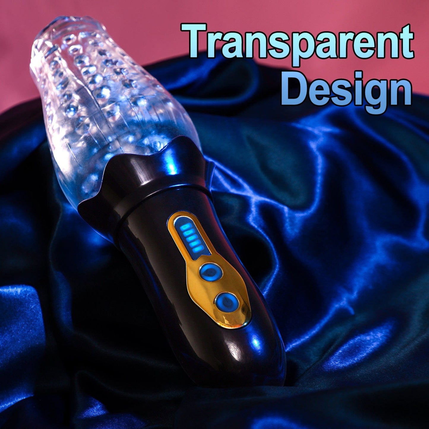Male Rose Penis Trainer Rotating Vibrating Deepthroat Masturbator