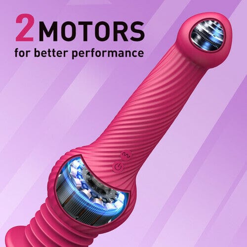 Knot Monster 10 Puŝantaj Vibrantaj Grandegaj Dildoj 9.25 Coloj