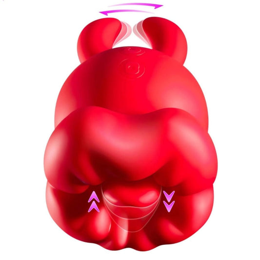Big Mouth 2 en 1 Langovibrilo Klitora Vibrilo kun 10 Langolekaj Vibraj Reĝimoj