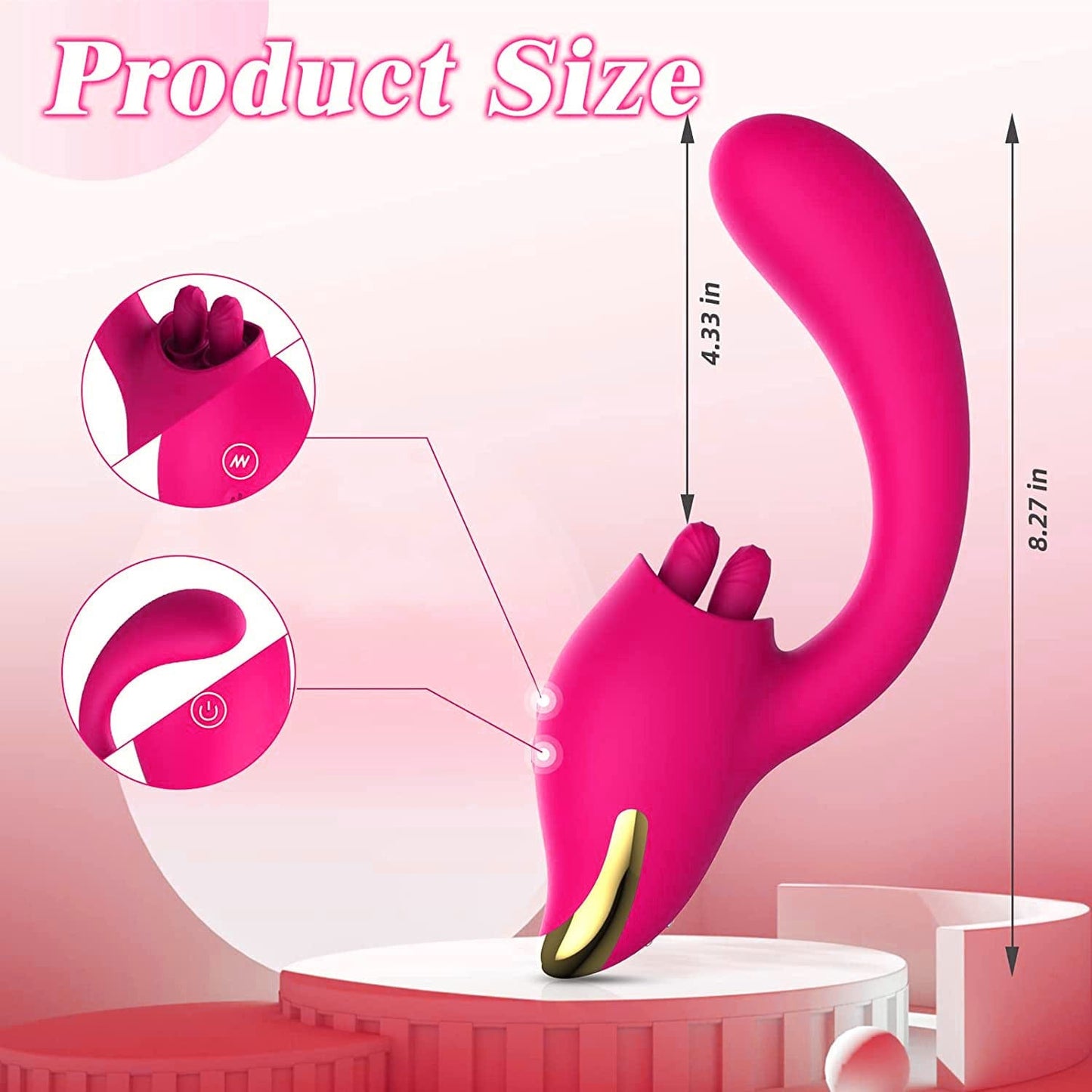 Merlot 2-in-1 Tongue-licking Dildo Vibrator