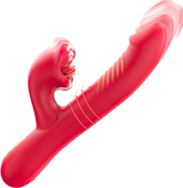 Plibonigita Rose Muncher 5 en 1 Puŝanta Klitora G-Punkta Vibrilo