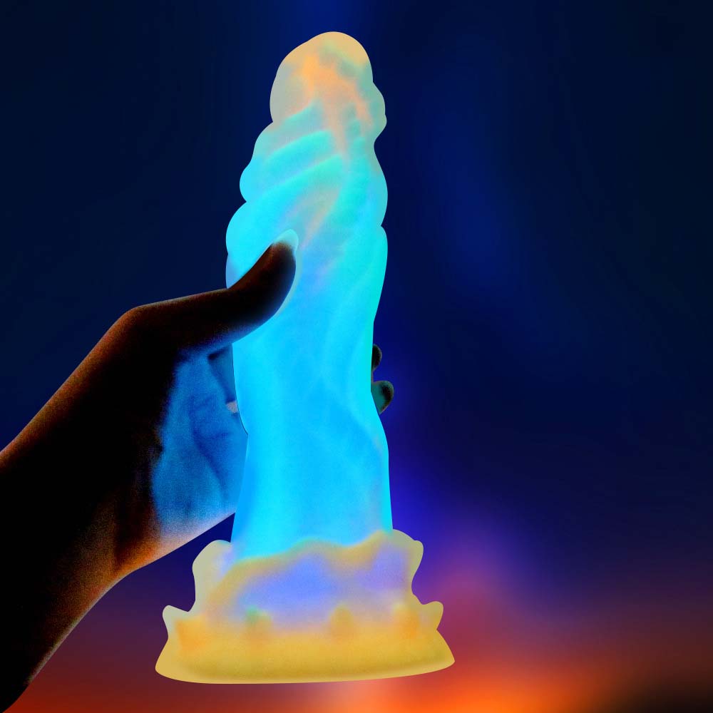 Consolador anal de silicona fluorescente