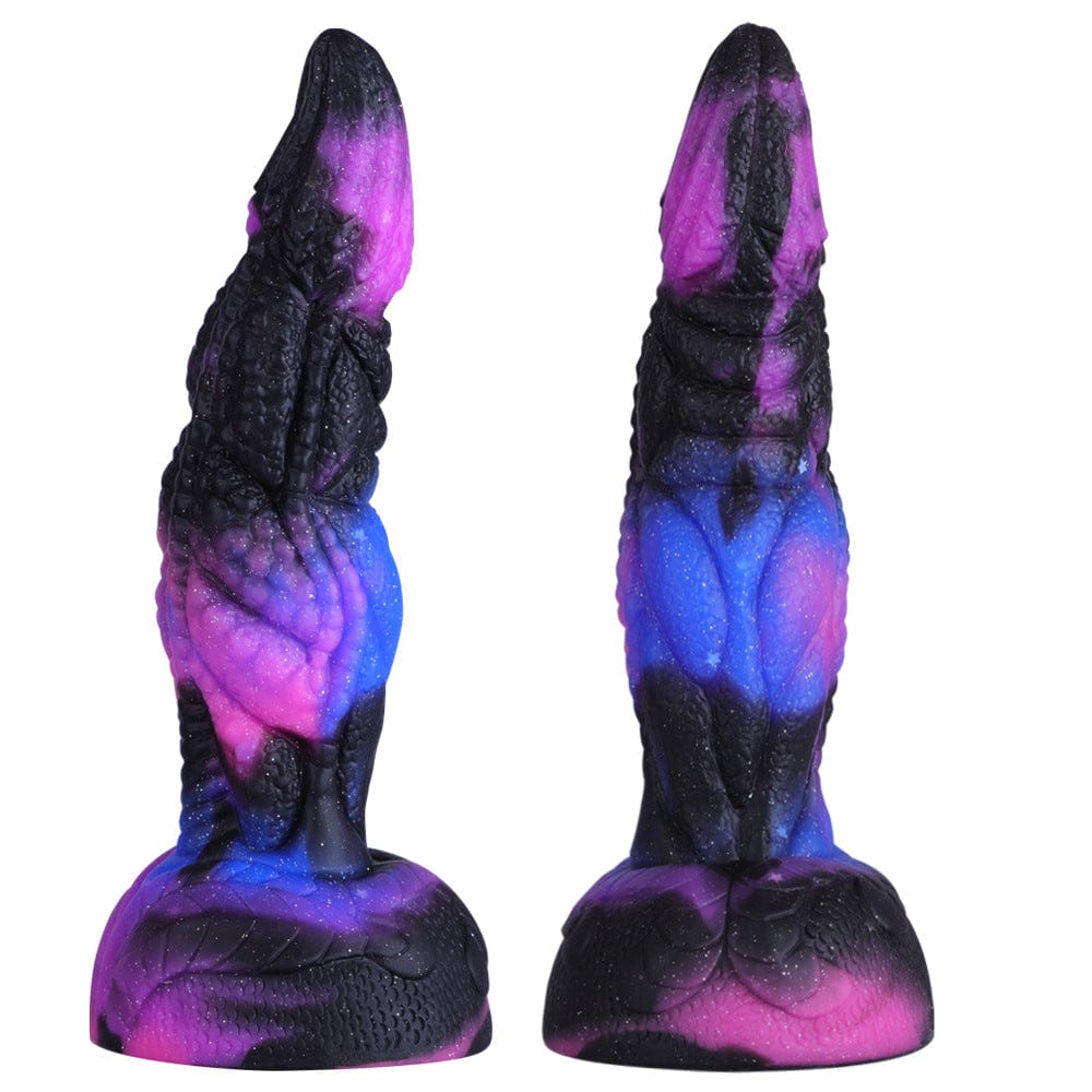 Consolador artificial morado oscuro estrellado de forma especial