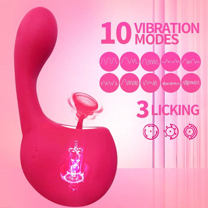 Klitora Leka G-Punkta Vibrilo Klitora Stimulilo por Virinoj kun 10 Lekaj Vibraj Reĝimoj 